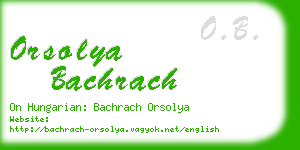 orsolya bachrach business card